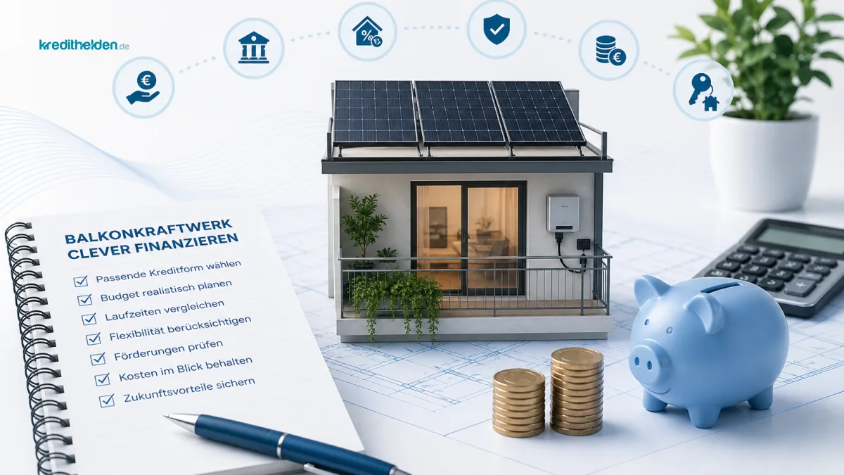 Balkonkraftwerk finanzieren 2026: Welche Kreditform für Mini-PV sinnvoll ist