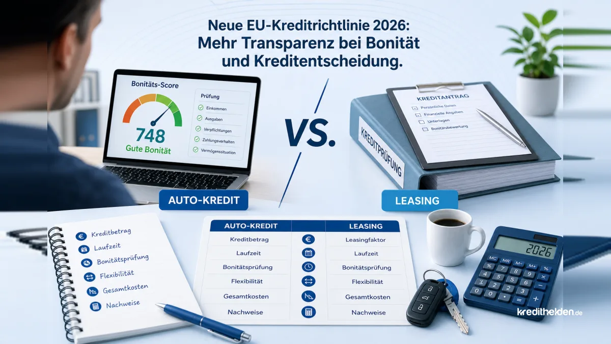 Neue EU-Kreditrichtlinie ab November 2026: Was das für Ihre Bonität und Kreditentscheidung bedeutet